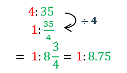 Reducing Ratios to the form 1 : n