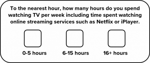 Improved questionnaire example for TV watch time