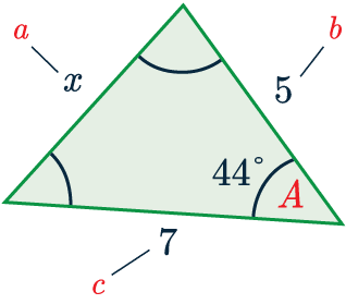 Cosine rule to find a length