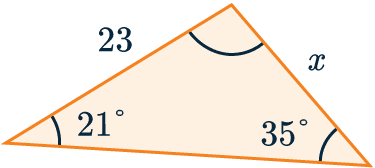 Sine rule to find a length