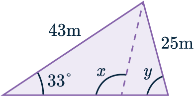 Sine rule to find an angle
